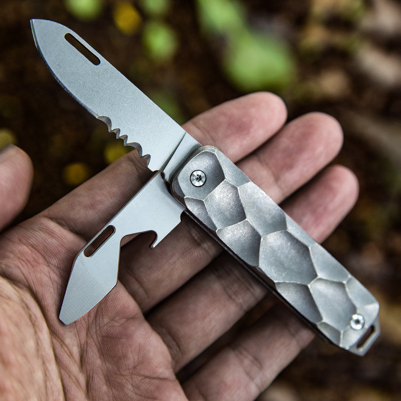 Titanium Alloy Folding Knife Multifunctional Folding Pocket Utility Knife Mini Best Selling Handmade