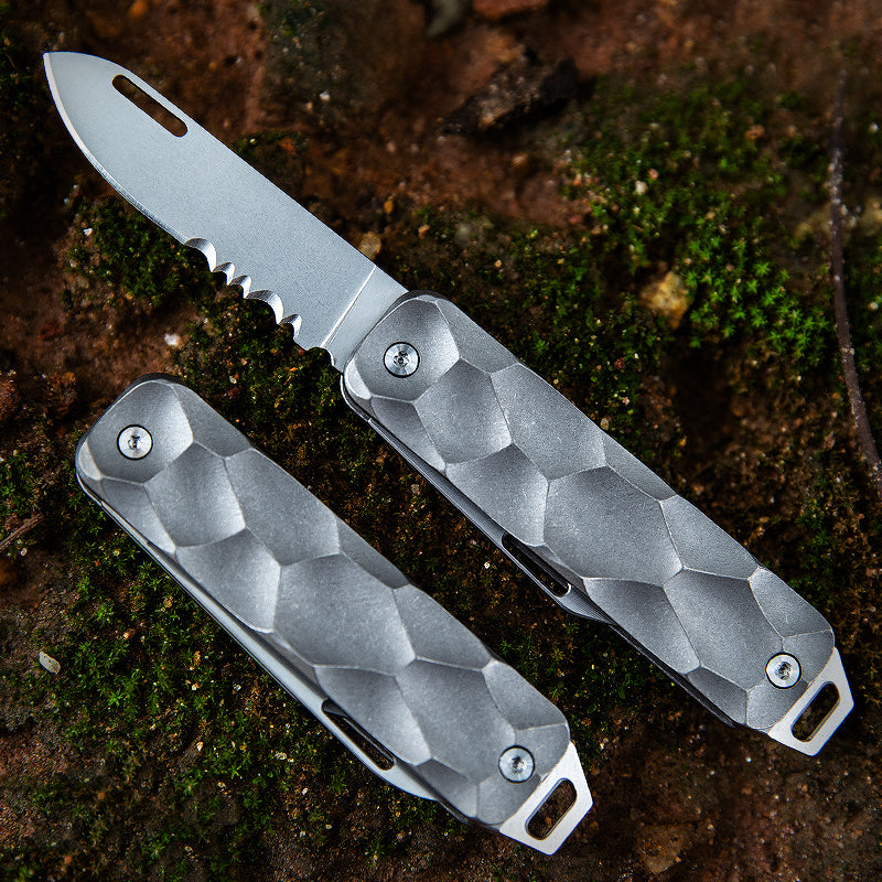 Titanium Alloy Folding Knife Multifunctional Folding Pocket Utility Knife Mini Best Selling Handmade