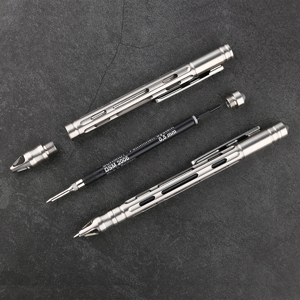 Top Quality Titanium Alloy Self Defense Tactical Pen Pencil Titanium Alloy Pencil Dual Purpose