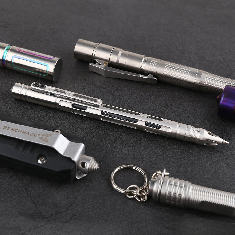 Top Quality Titanium Alloy Self Defense Tactical Pen Pencil Titanium Alloy Pencil Dual Purpose