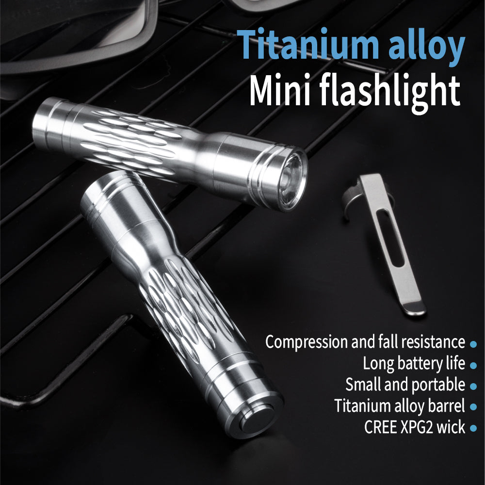 Titanium Portable searchlight rechargeable explosion-proof waterproof tactical flashlight